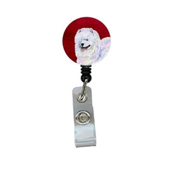 Teachers Aid Samoyed Retractable Badge Reel or ID Holder with Clip TE888562